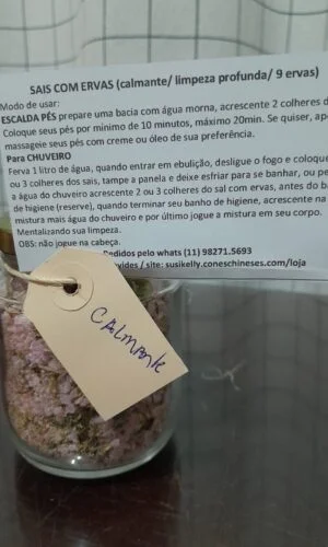 Sais de Banho chuveiro ou Escalda Pés - Calmante - Relaxamento