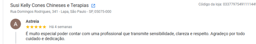 É muito especial poder contar com uma profissional que transmite sensibilidade, clareza e respeito. Agradeço por todo cuidado e dedicação.